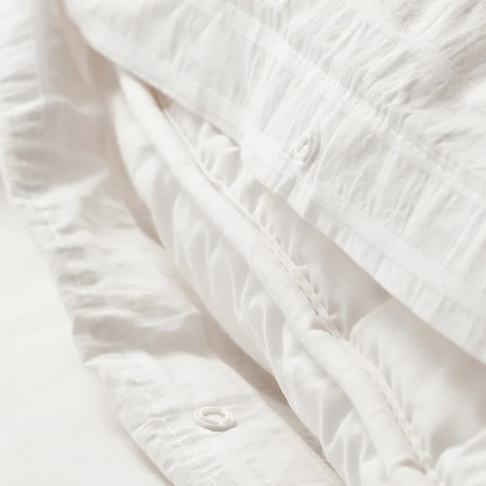 100% Cotton Elegant White Duvet Set